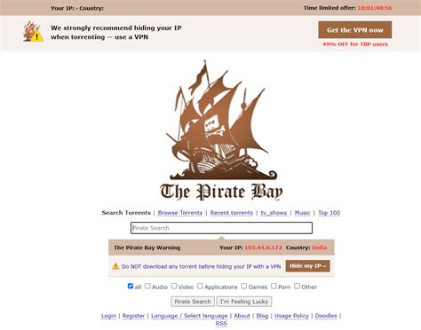 The Pirate Bay Proxy List [Working Options in 2024]